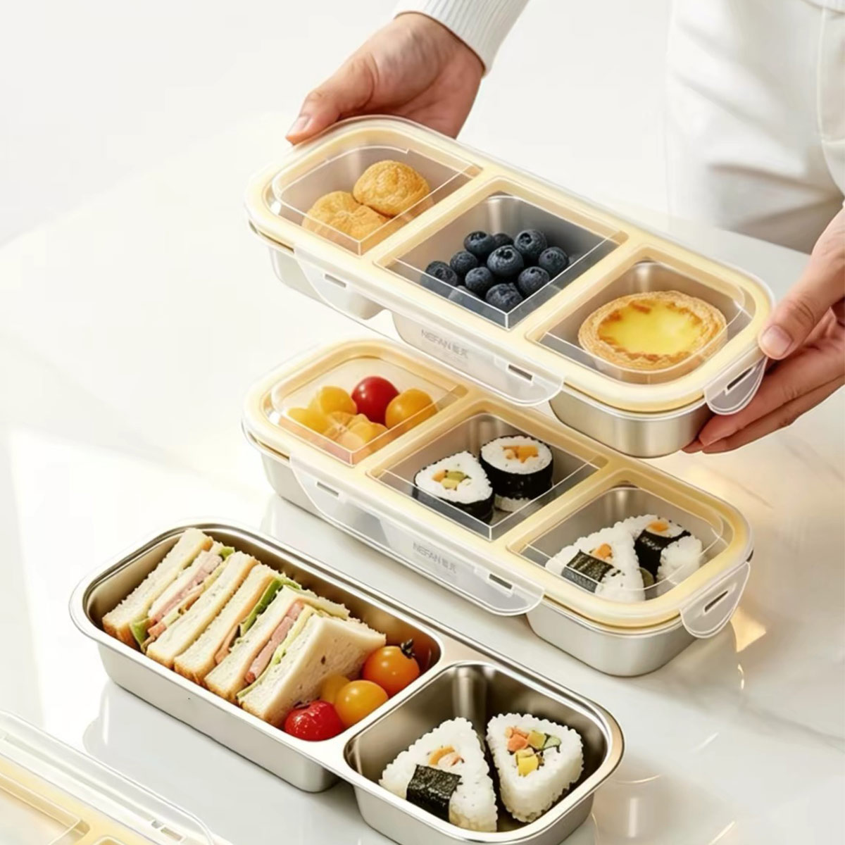 Food Storage Range - Stainless Steel Food Storage Box with