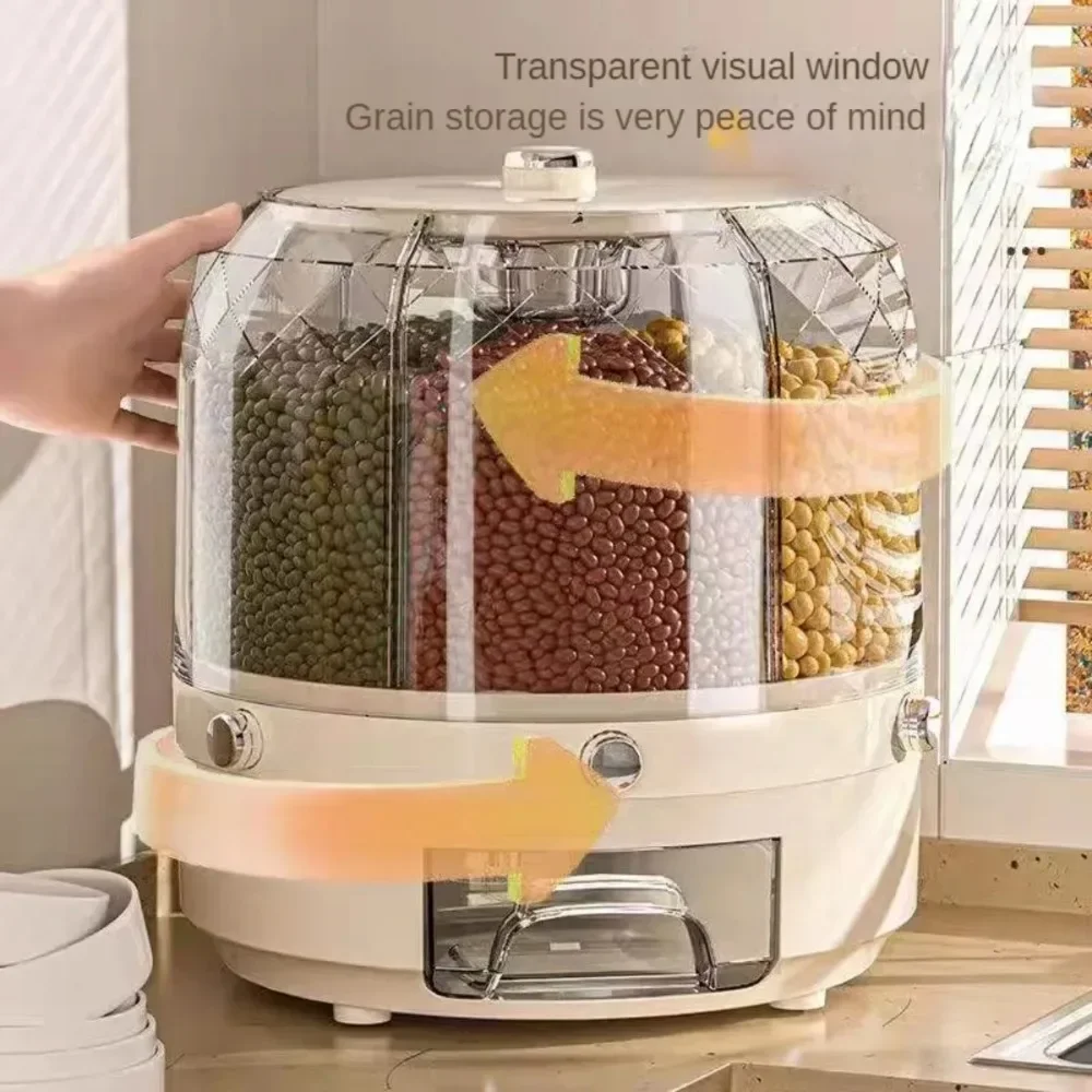 Food Storage Large Plastic Containers - Food Grade Rotating Grain Dispenser Large