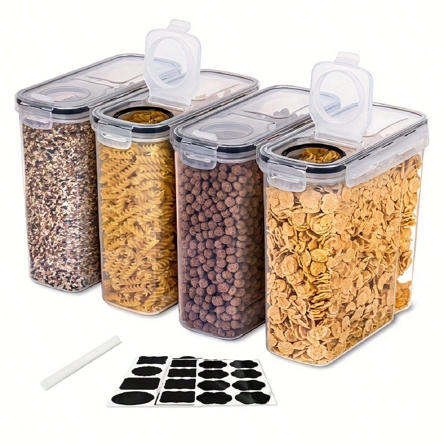 Food Storage Order - 4 Pack Airtight Cereal & Dry