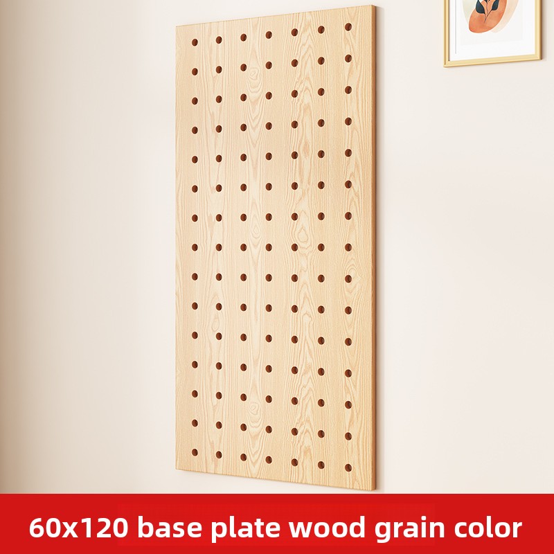 Food Storage Kitchen - Solid Wood Nordic Pegboard Wall Shelf
