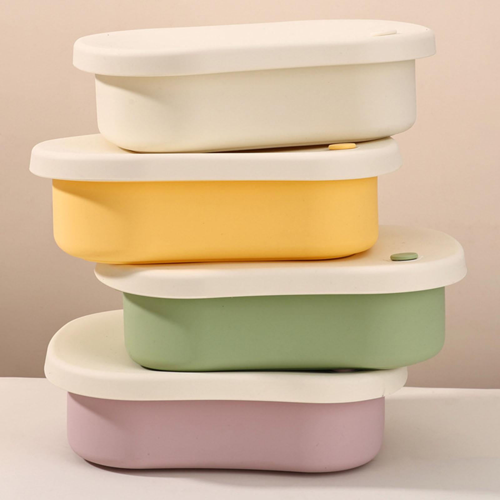 Food Storage Silicone - Silicone Food Container 3-Compartment Leakproof Lunch