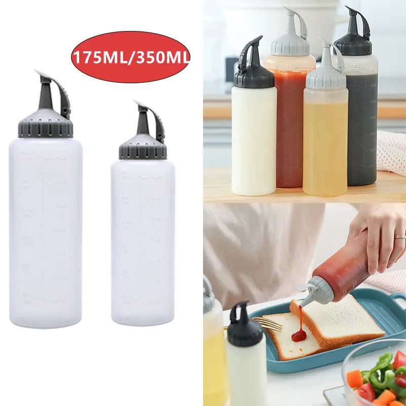 Salad Dressing Bottle - 175/350ml Squeeze Oil Bottle Plastic Seasoning