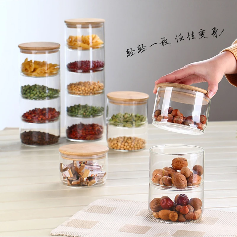 New1200 Ml 3-layer Glass Can K - Food Storage Set Glass review and price