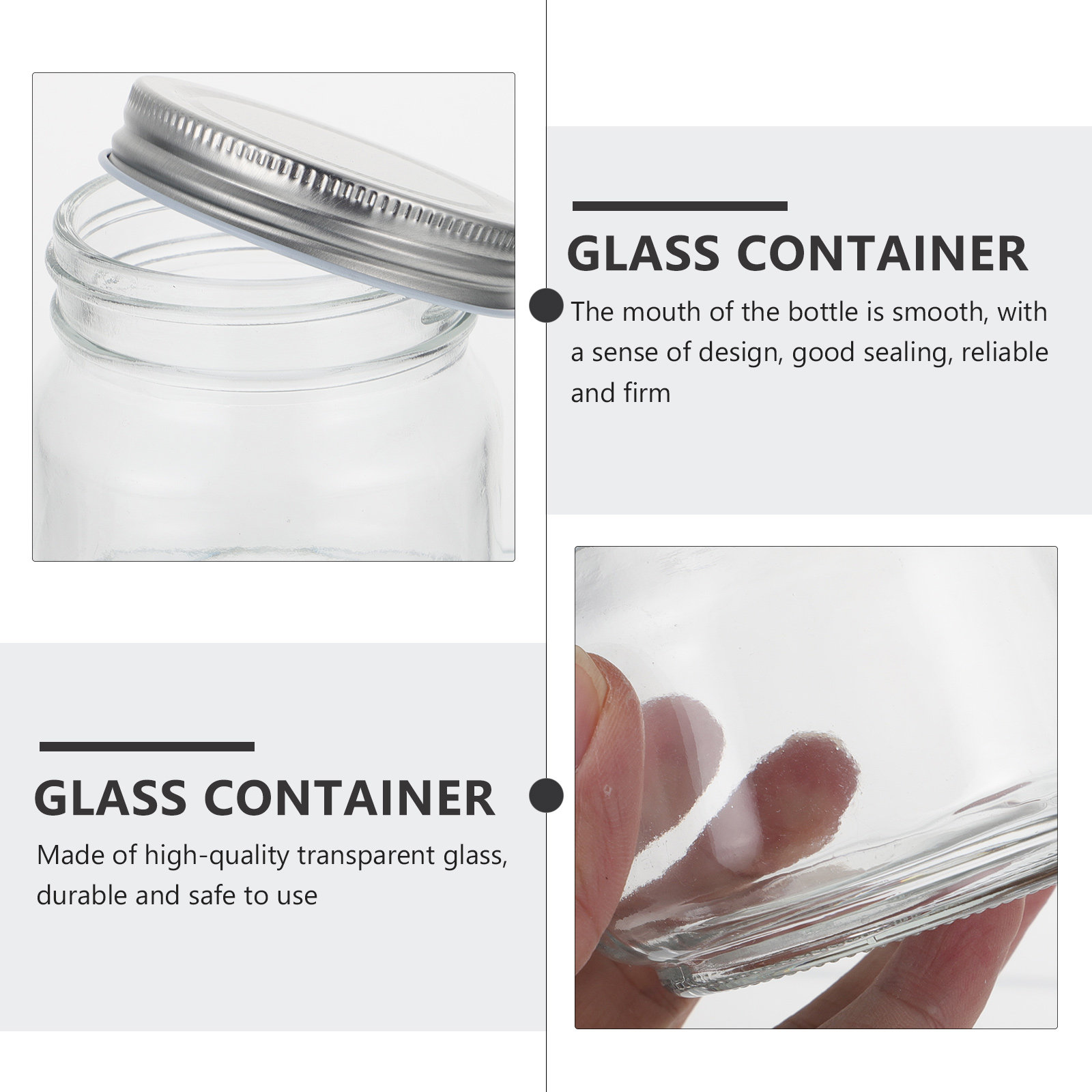 6Pcs Mason Glass Jar Set Thick - Food Storage Glass Set review and price