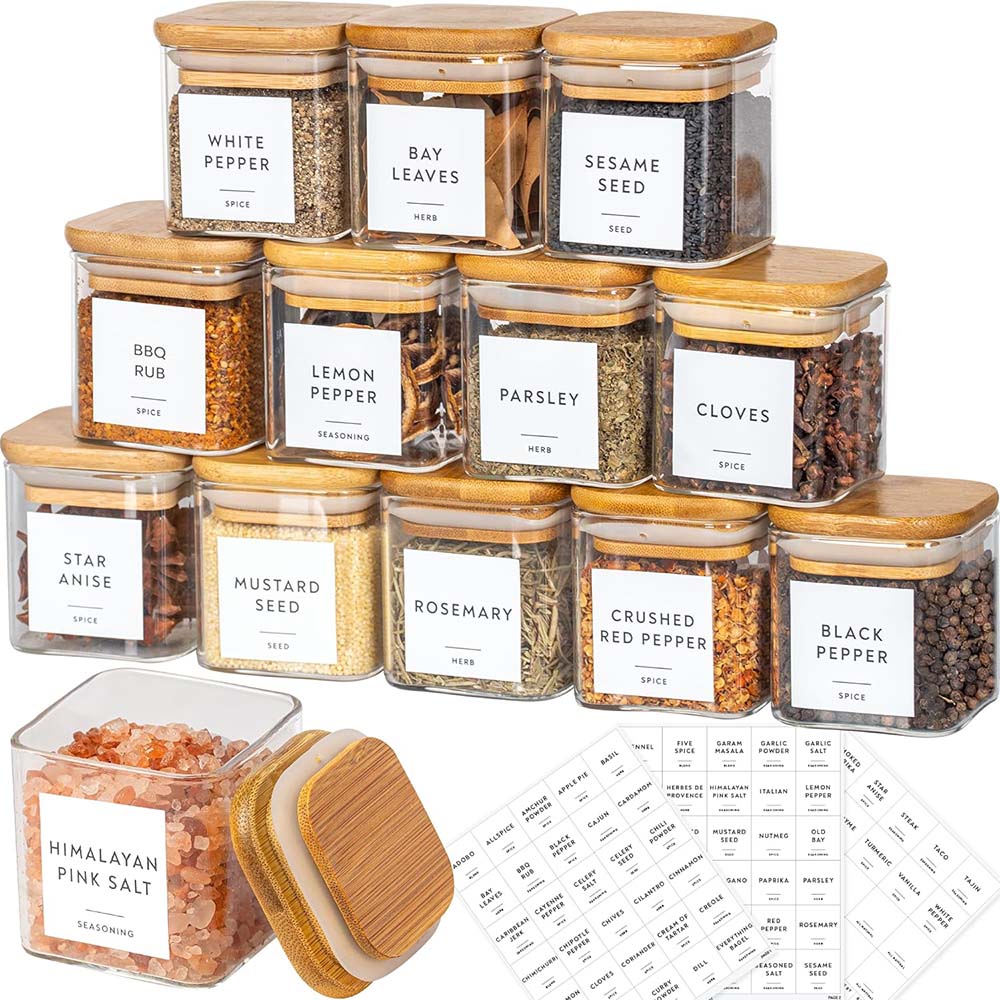 5oz Glass Jars Set with Spice  - Food Storage Set Glass review and price