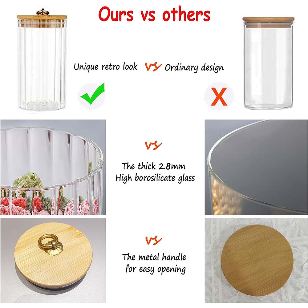 Glass Storage Jars Set of 3, A - Food Storage Set Glass review and price