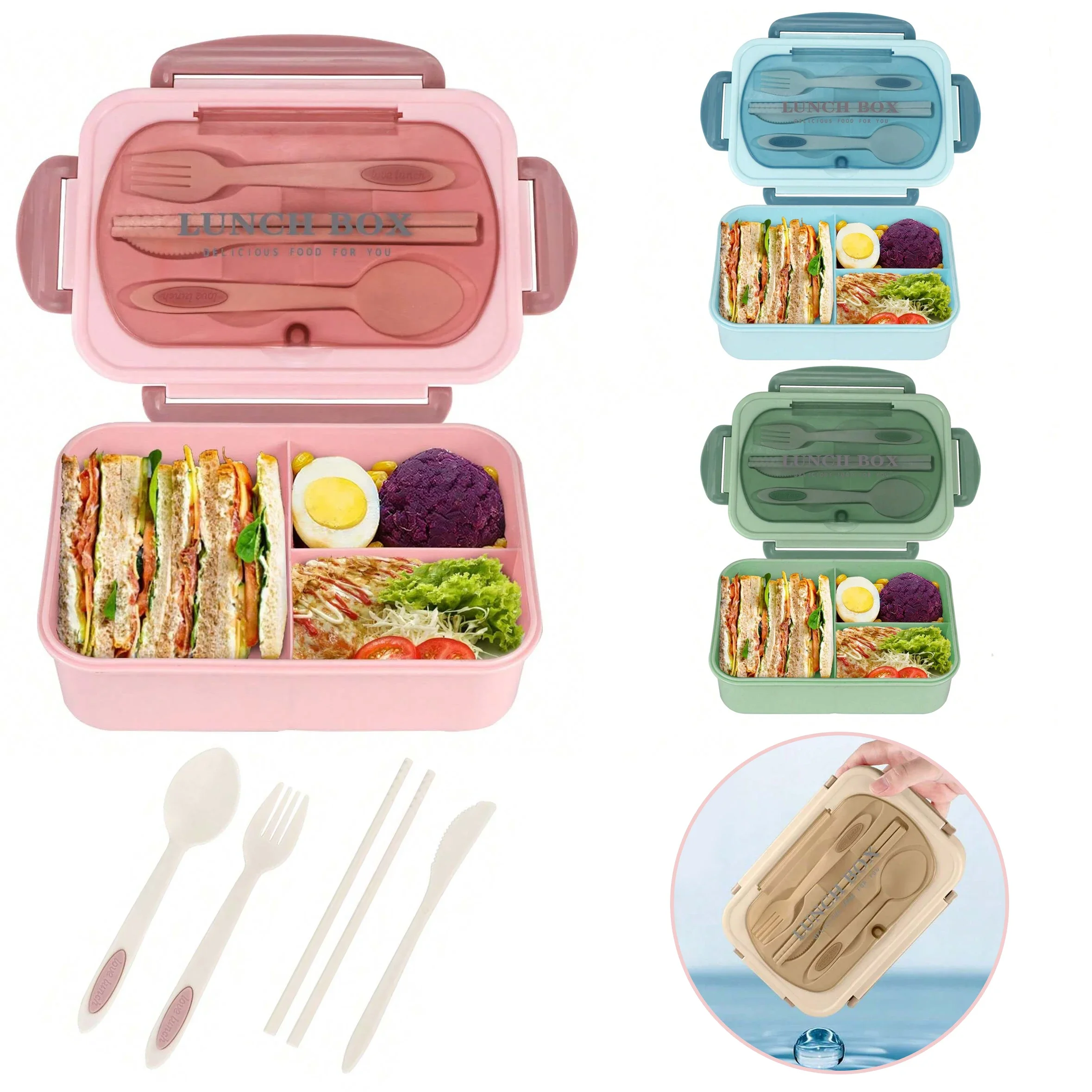 Adult Bento Box with 3 Compart - Food Storage Oven Safe review and price