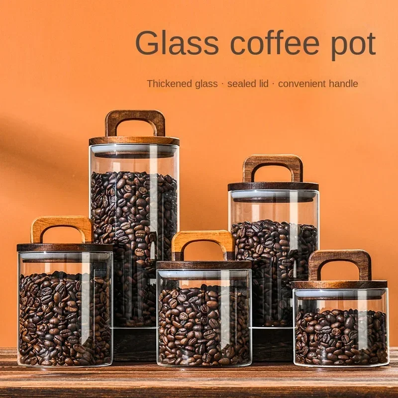 800-2100ml Wood Lid Glass Jar  - Food Storage Glass Containers Large review and price