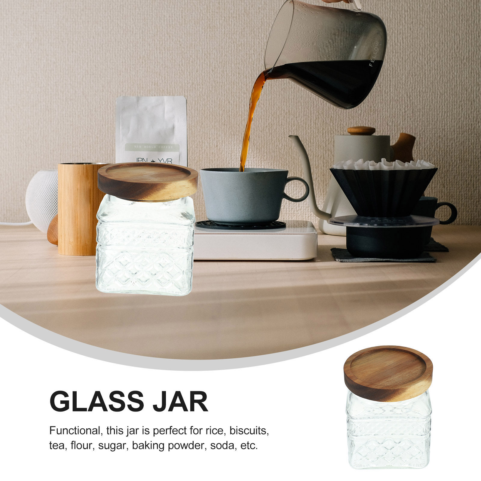 Glass Storage Jar Airtight Can - Food Storage Glass Containers Large review and price