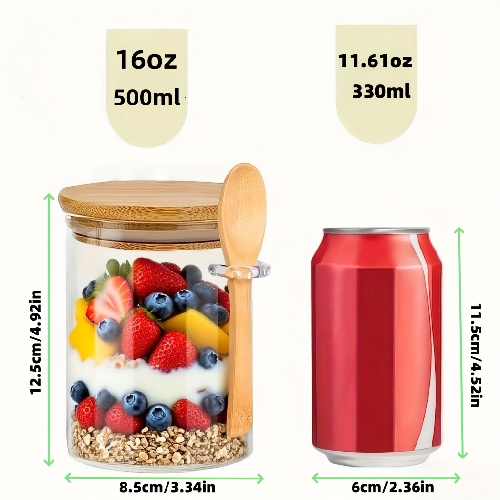 1/2/4/8Pcs Oatmeal Glass Cup S - Food Storage Glass Box review and price
