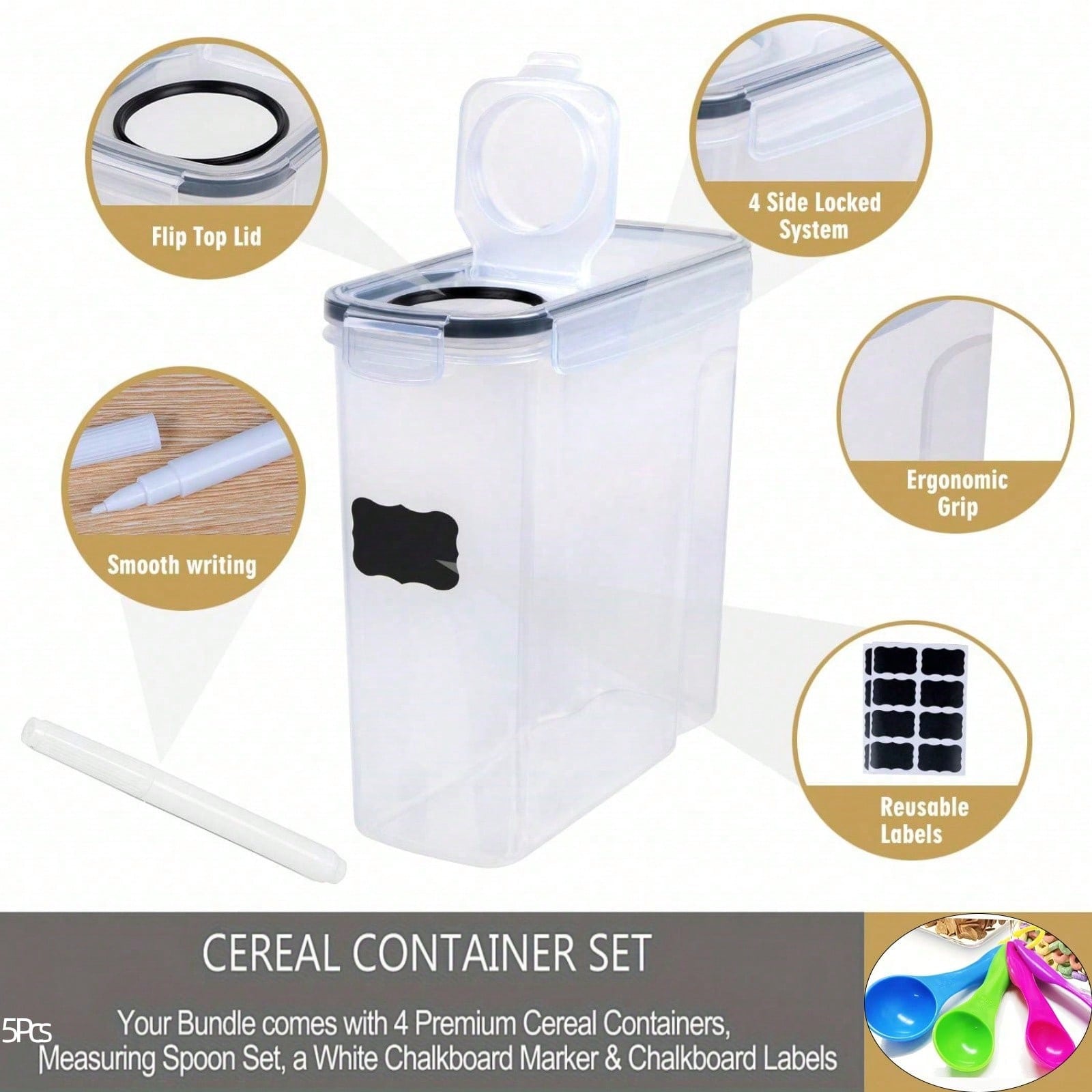 4 Pack Airtight Cereal & Dry F - Food Storage Order review and price
