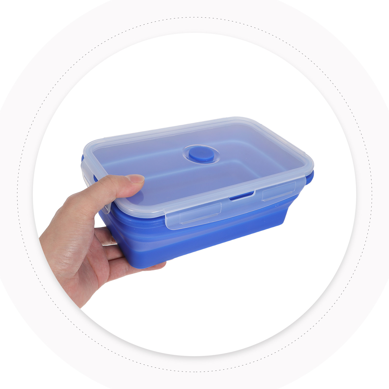 4Pcs Foldable Silicone Lunch B - Food Storage Silicone review and price