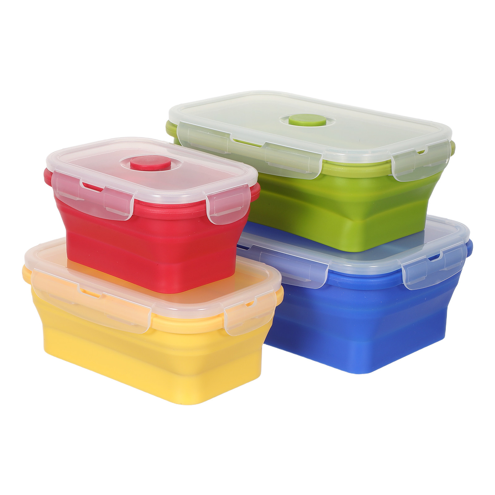4Pcs Foldable Silicone Lunch B - Food Storage Silicone review and price