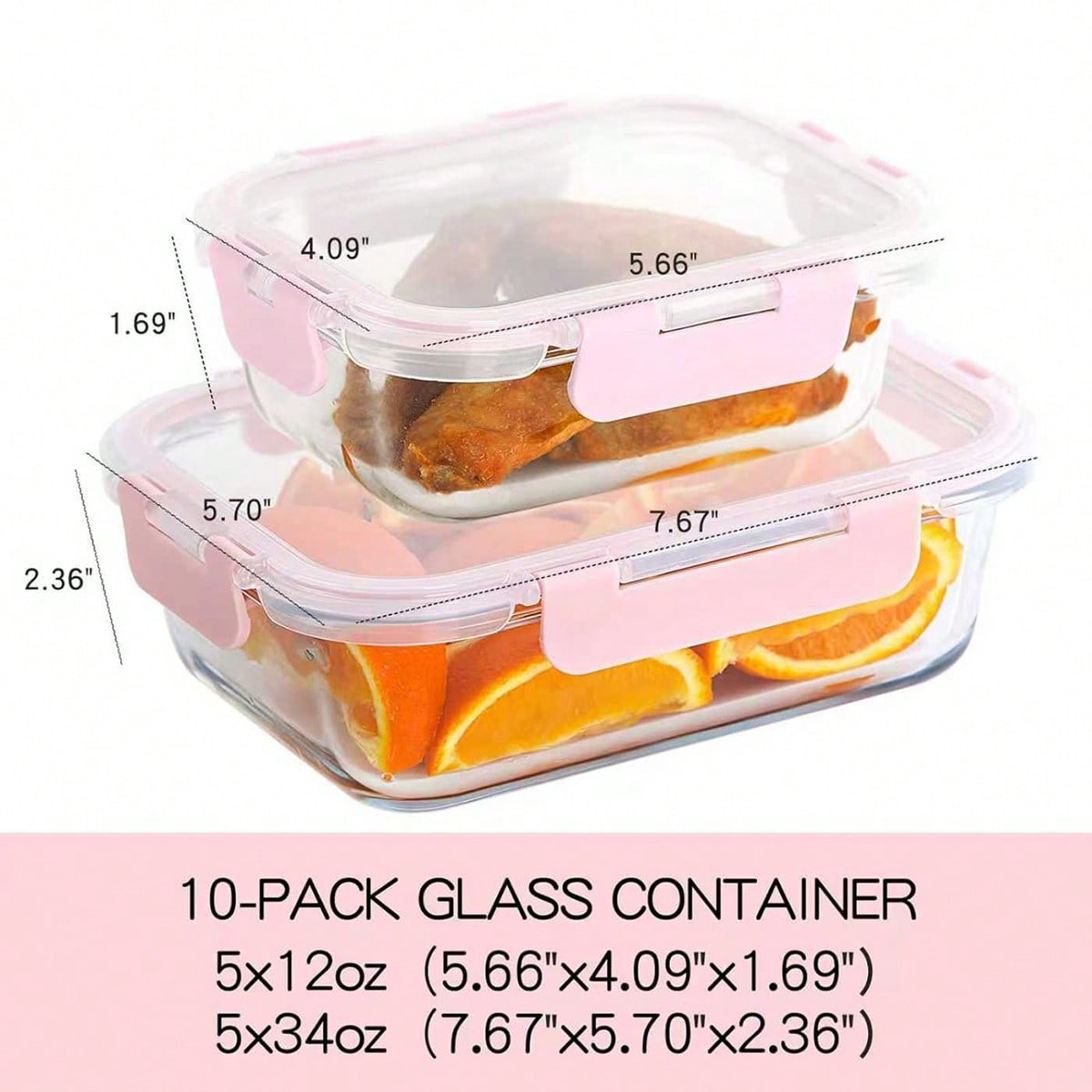 10 Pack Glass Meal Prep Contai - Food Storage Range review and price
