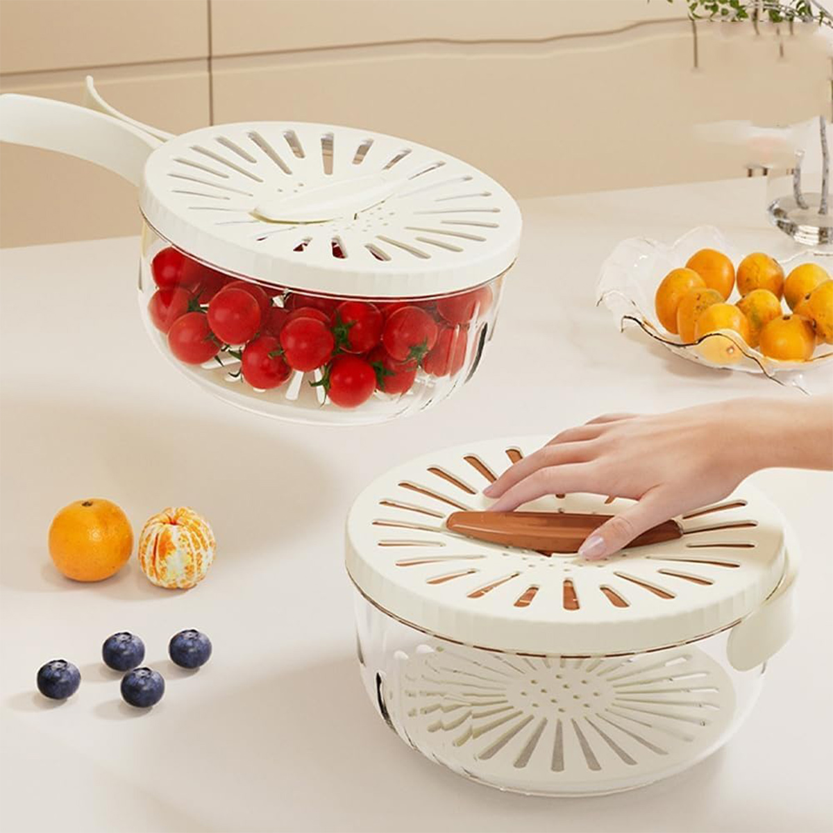 New Draining Basket With Lid 2 - Food Storage With Colander review and price