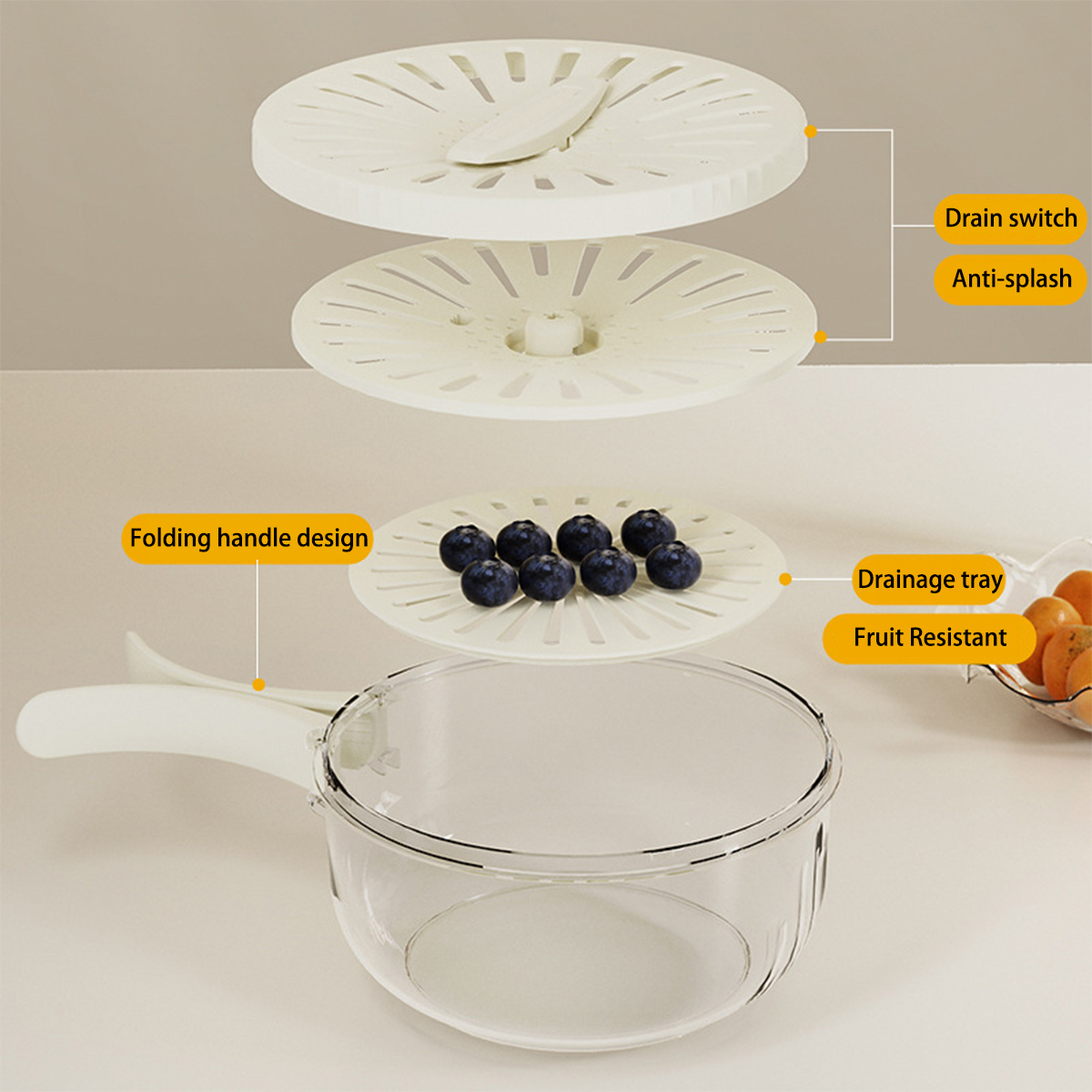 New Draining Basket With Lid 2 - Food Storage With Colander review and price