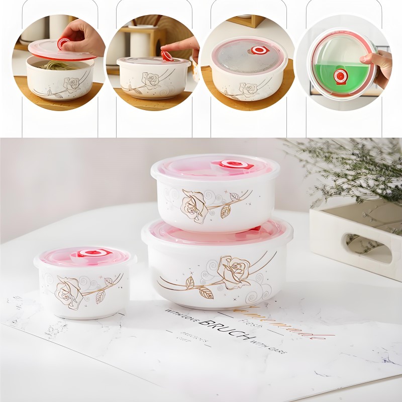 Three-piece set, fine bone chi - Food Storage Kits review and price