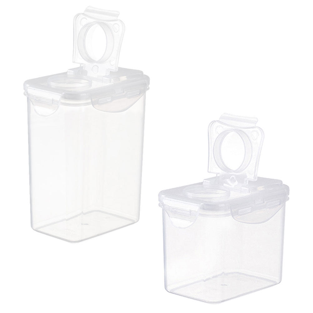 2Pcs Storage Jars Set Clear Pl - Food Storage Kitchen review and price