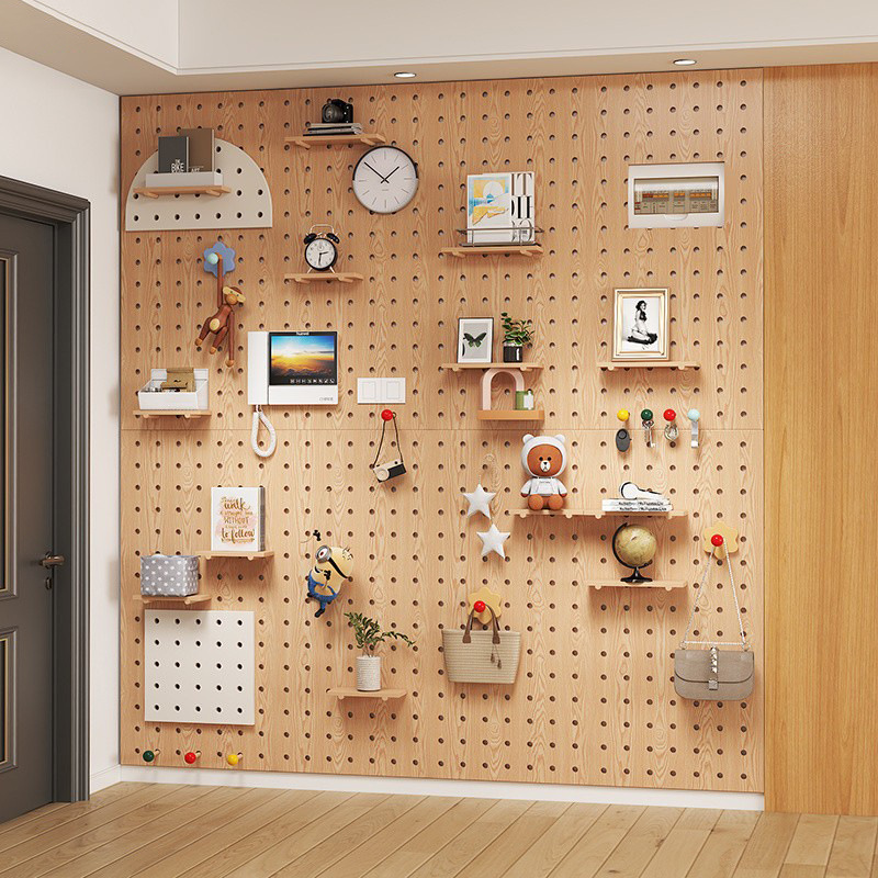 Solid Wood Nordic Pegboard Wal - Food Storage Kitchen review and price