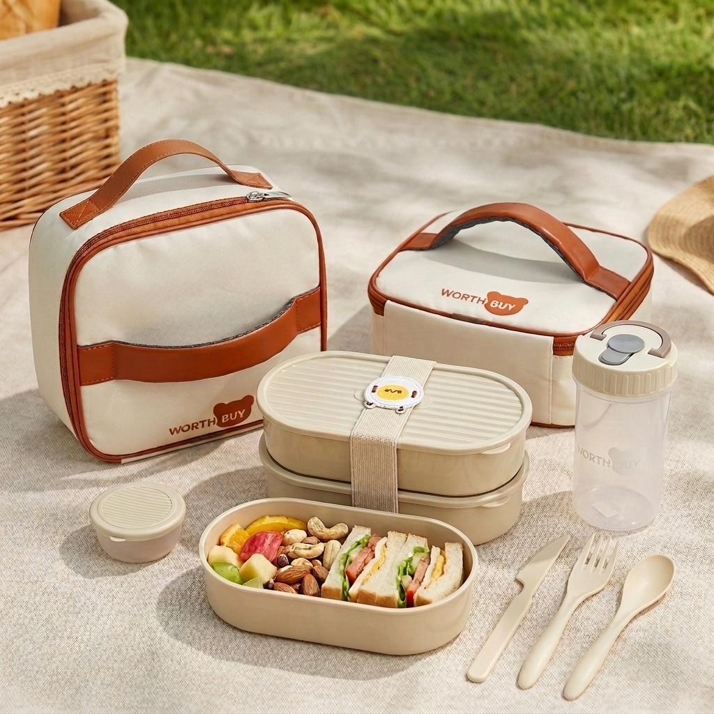 2Pcs/Set Reusable Plastic Lunc - Food Storage Kits review and price