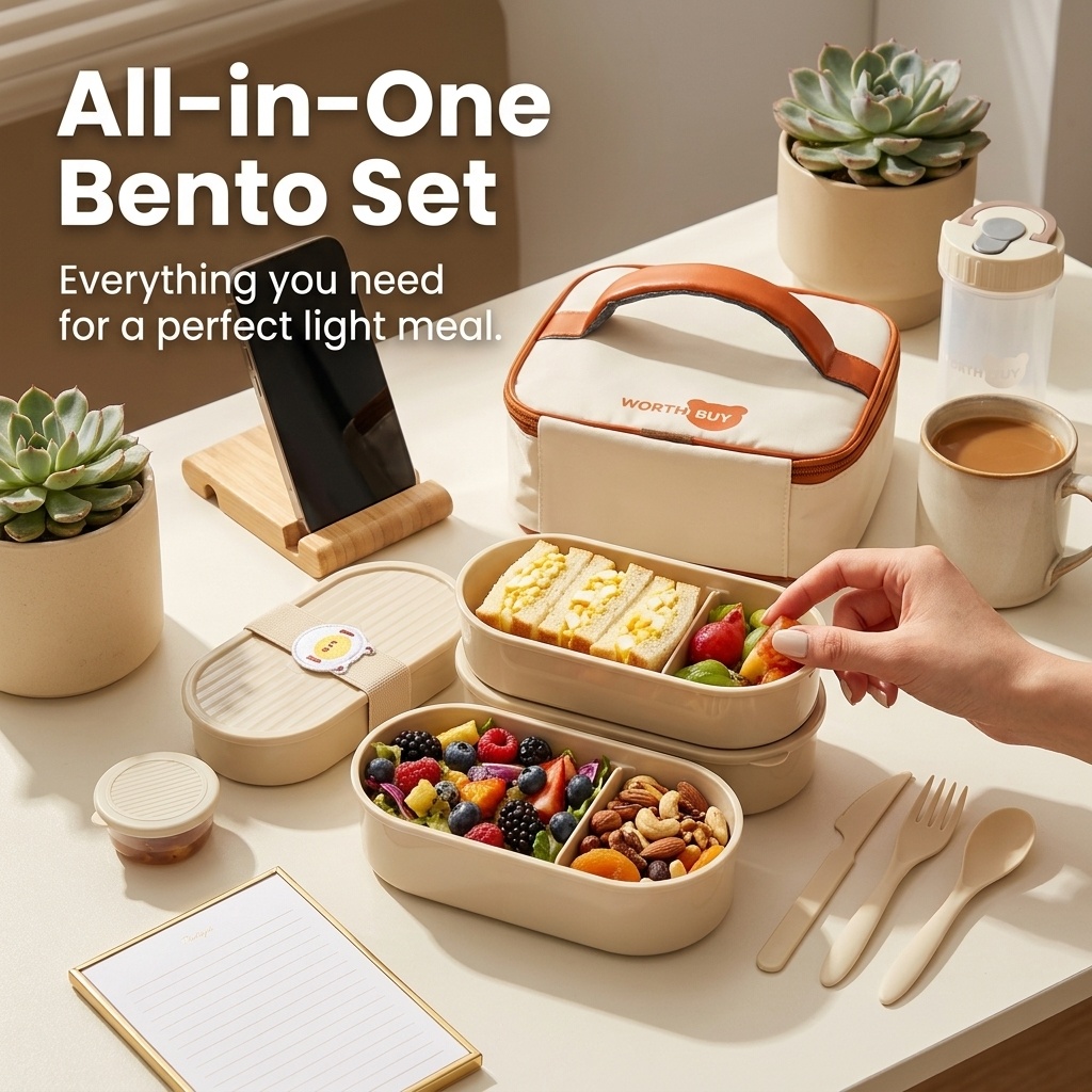 2Pcs/Set Reusable Plastic Lunc - Food Storage Kits review and price