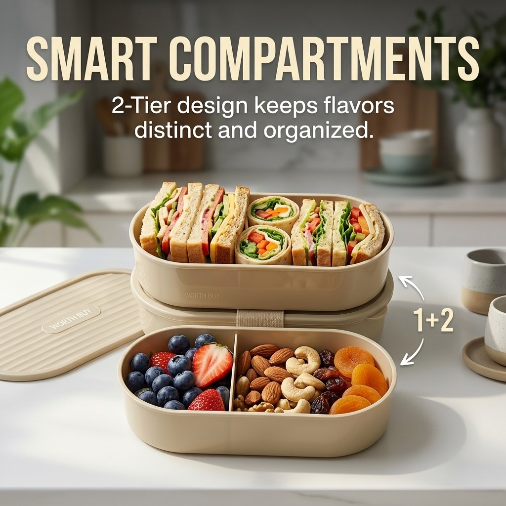 2Pcs/Set Reusable Plastic Lunc - Food Storage Kits review and price