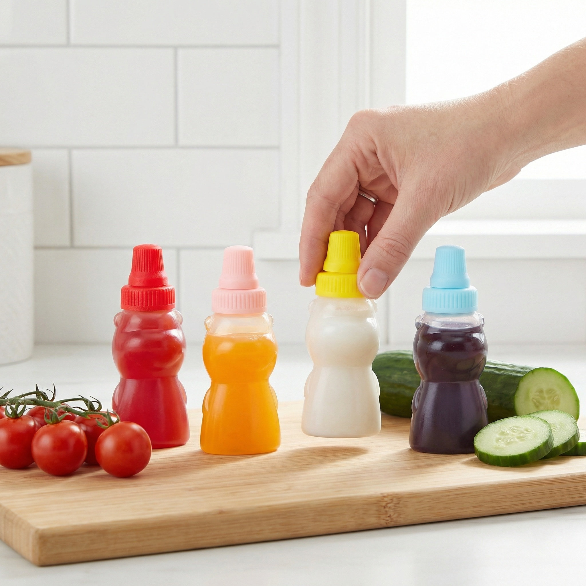 8Pcs Mini Bear Condiment Bottl - Salad Dressing Bottle review and price